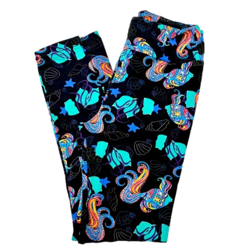 LuLaRoe OS fancy beta fish leggings